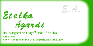 etelka agardi business card